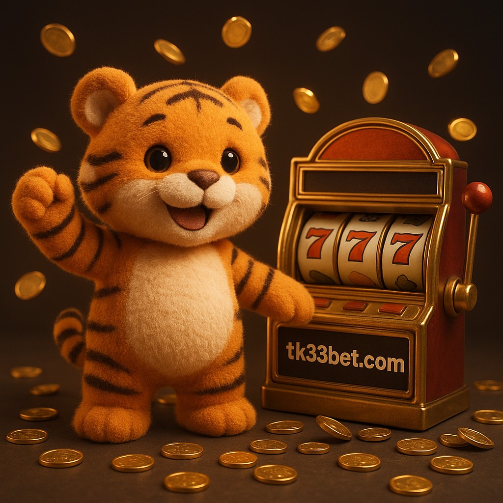 আর্কেড জয়ের আনন্দে উল্লাসিত একটি বাঘশাবক